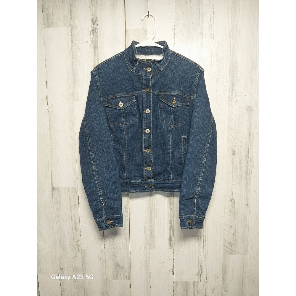 Baby Phat Jean Jacket Quilted Satin Lined Denim Women's Y2K Vintage Medium